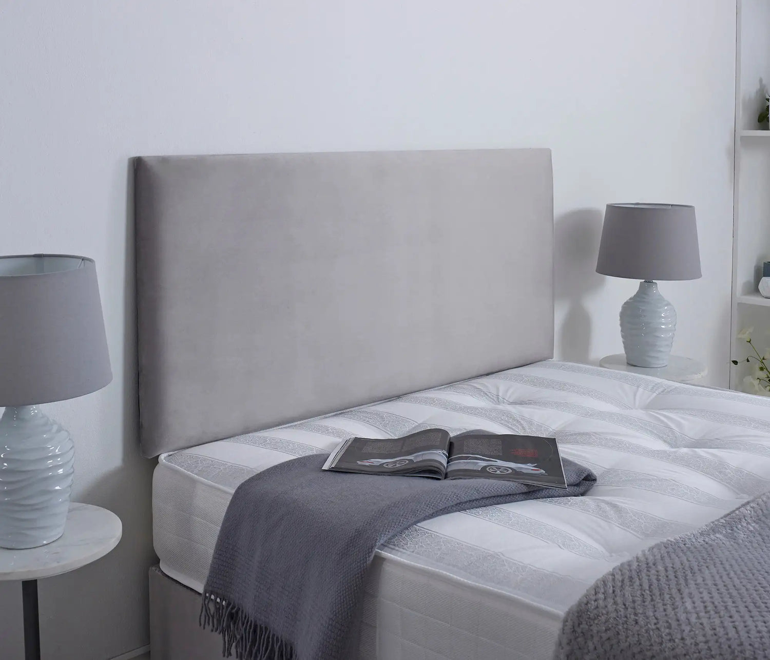 Ivy Headboard Steel Plush