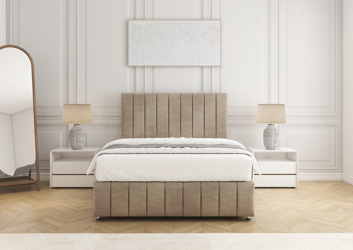 Sierra Divan Bed West Normwich - Free Headboard & Storage
