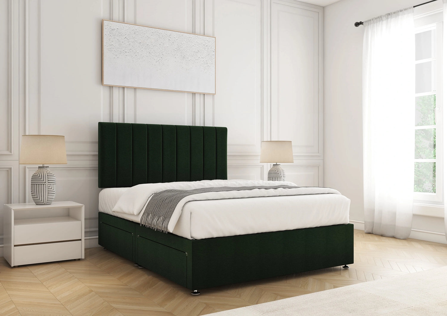 Double Divan Bed with Drawers