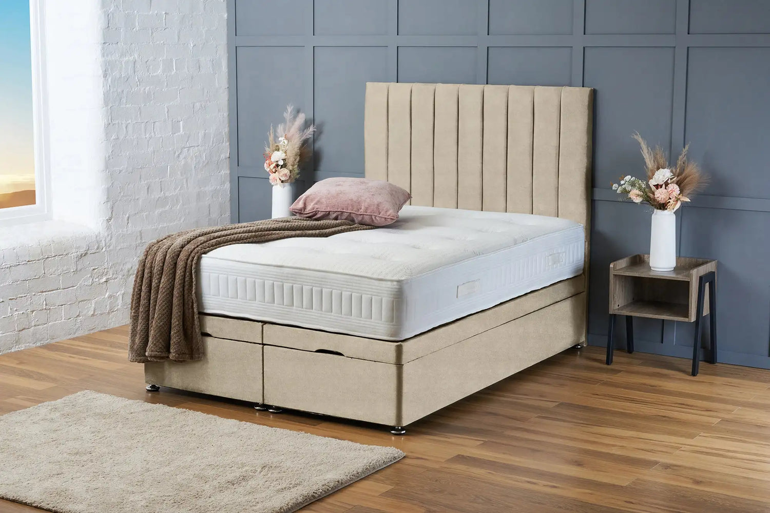 Aria Divan Ottoman Almond Coniston