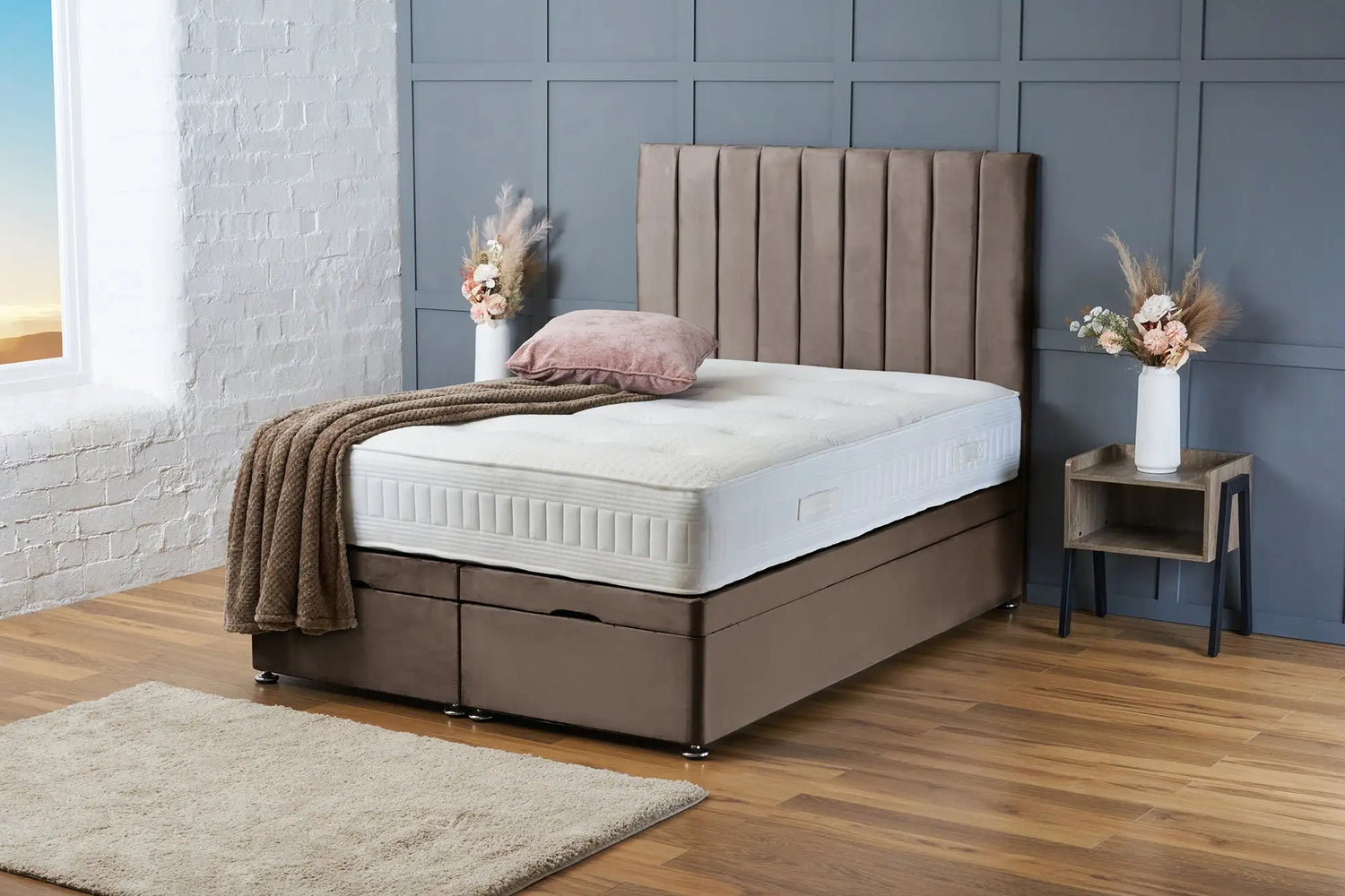 Aria Divan Ottoman Mink Plush