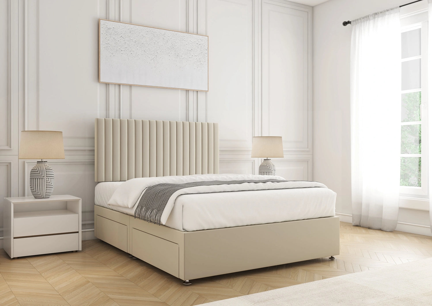 Brooke Divan Bed Cream Plush