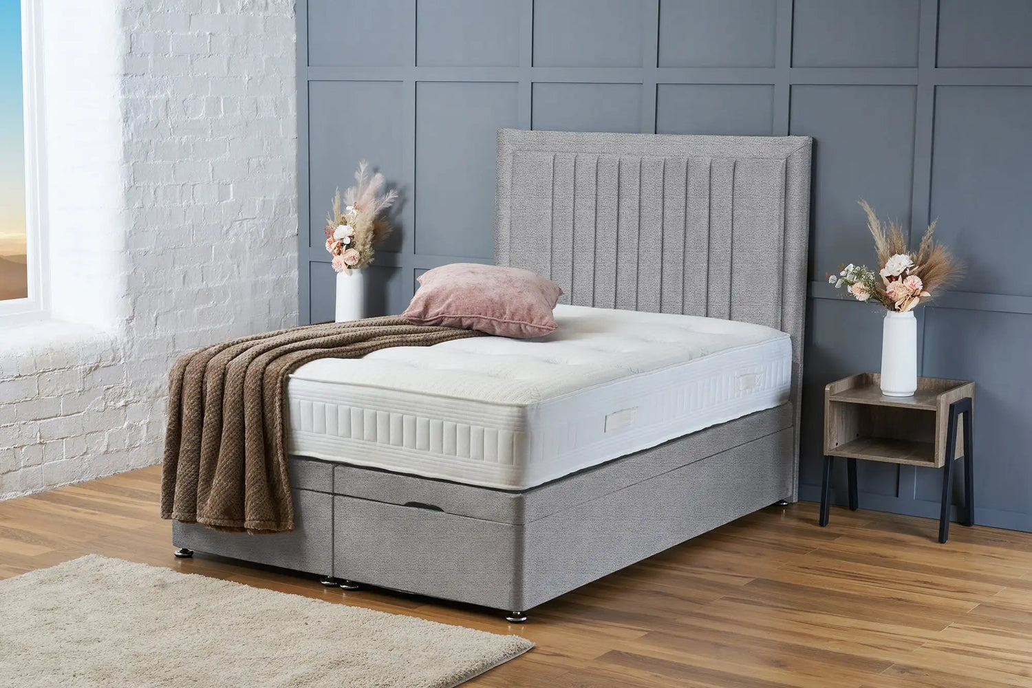 Canes Divan Ottoman Seal Grey Naples