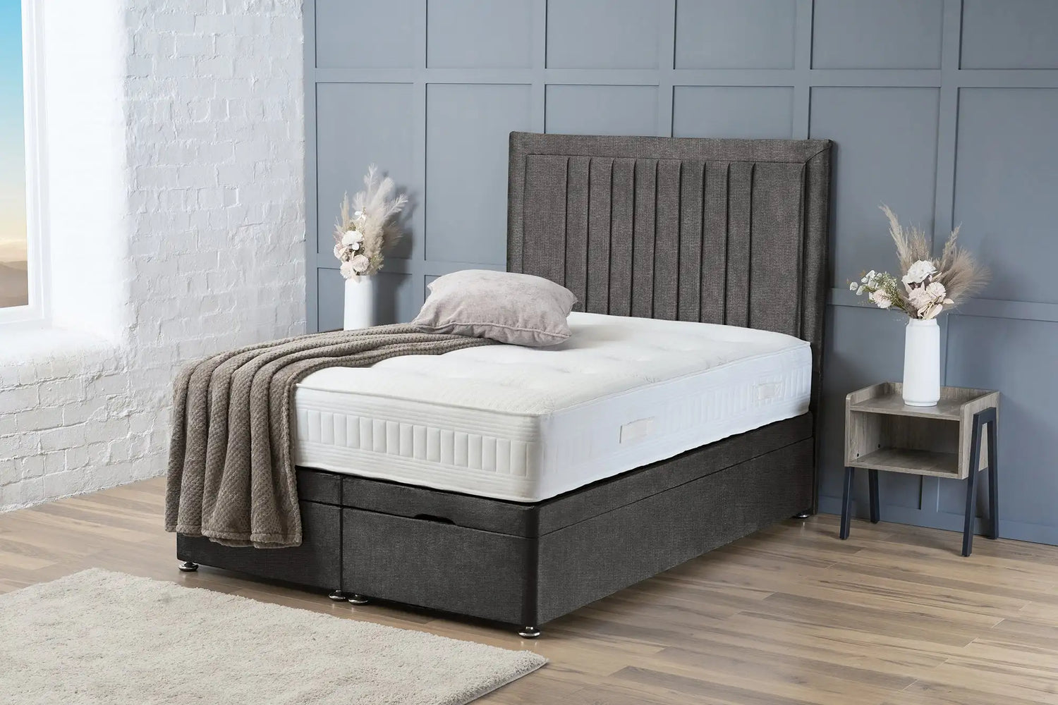 Canes Divan Ottoman Slate Naples