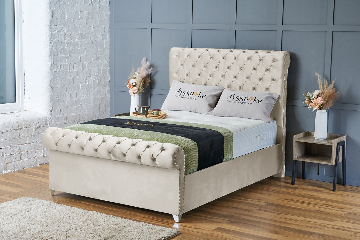 Daisy Bed Frame Cream Plush