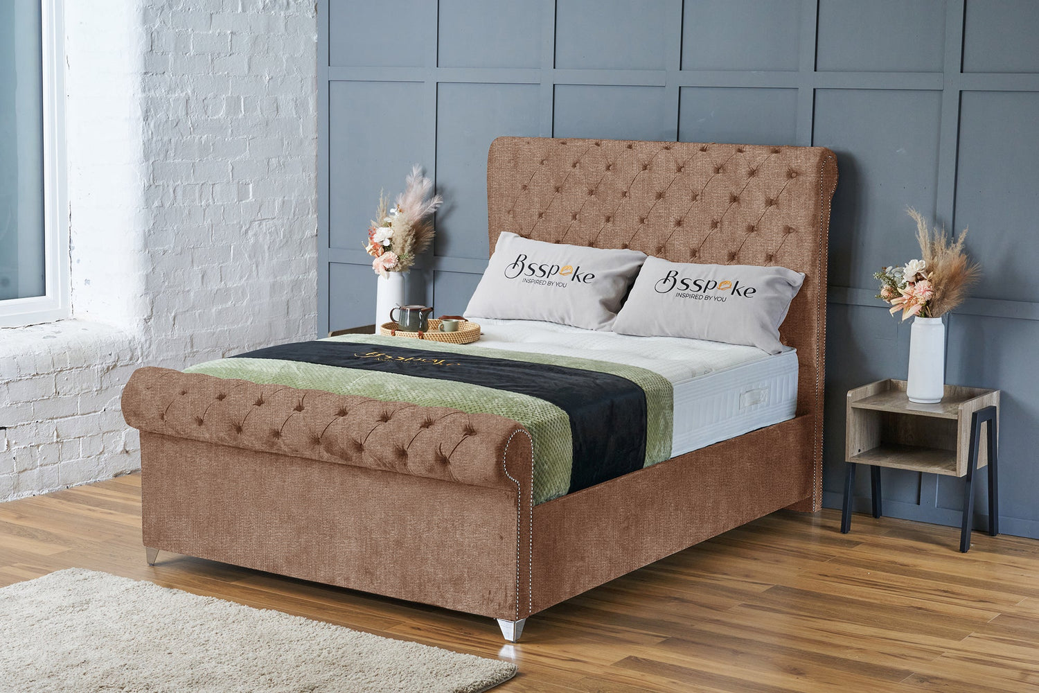 Daisy Bed Frame Mink Naples