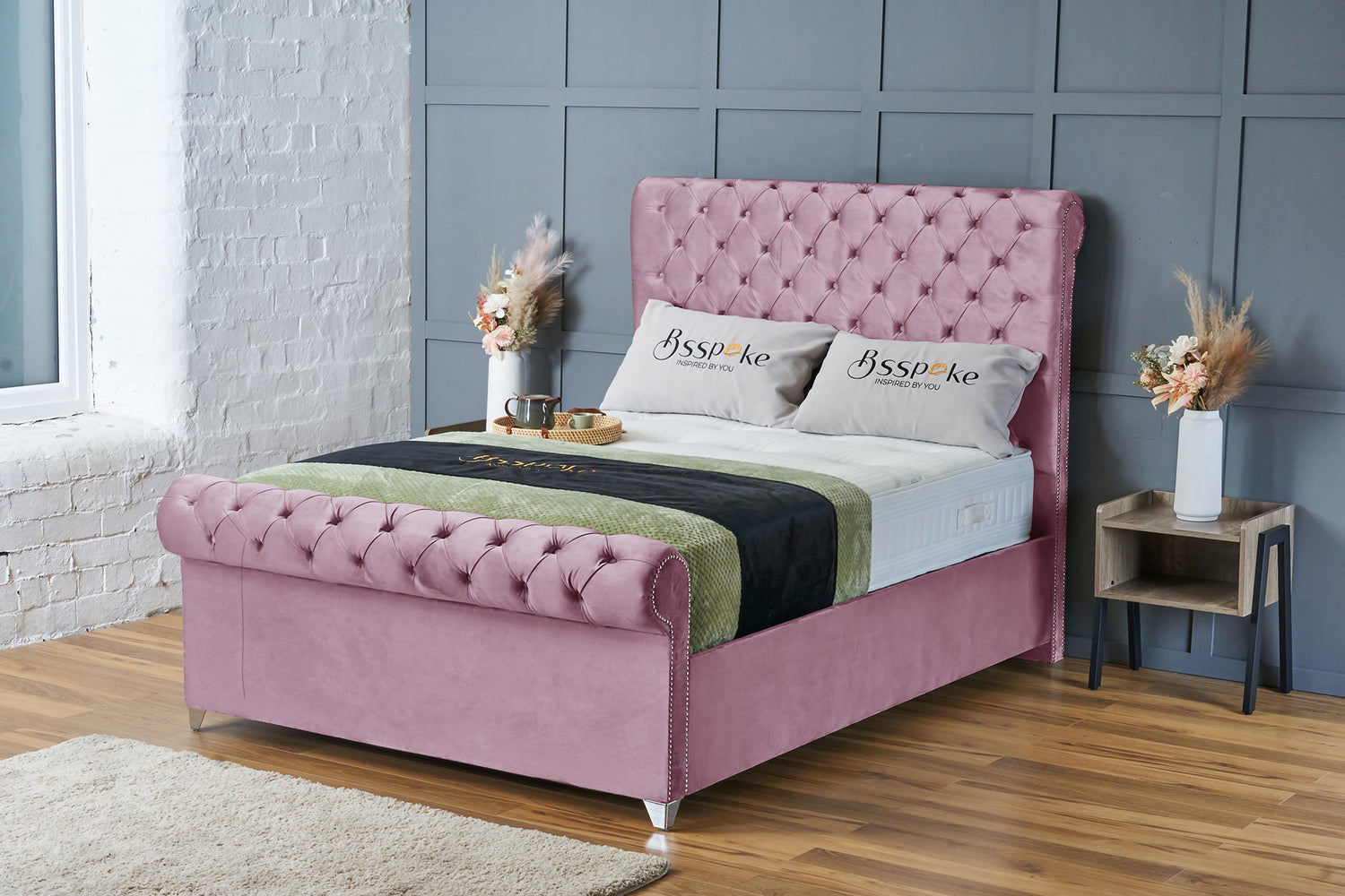 Daisy Bed Frame Pink Plush