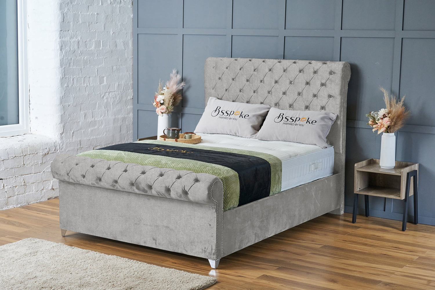 Daisy Bed Frame Silver Naples