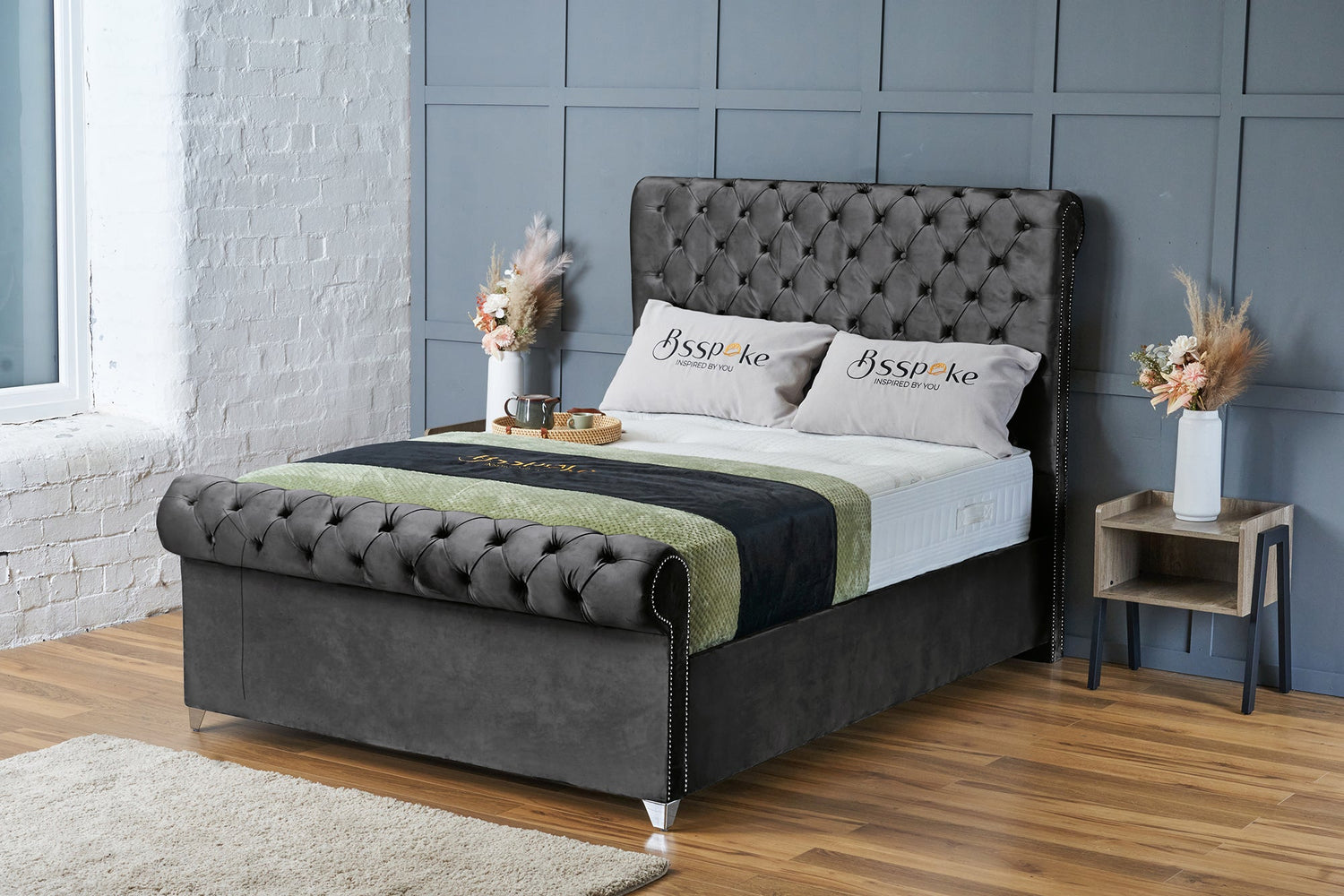 Daisy Bed Frame Steel Plush