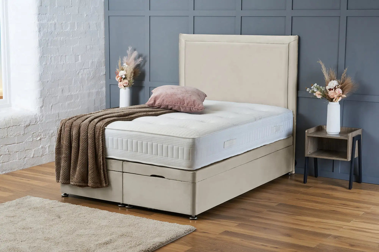 Ella Divan Ottoman Cream Plush