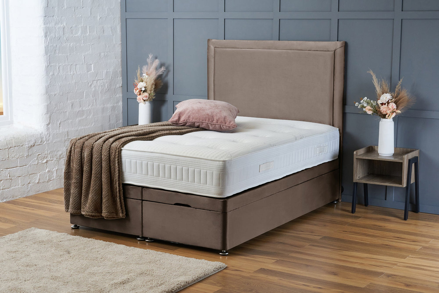 Ella Divan Ottoman Mink Plush