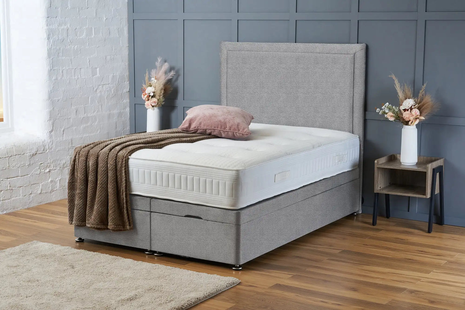 Ella Divan Ottoman Seal Grey Naples