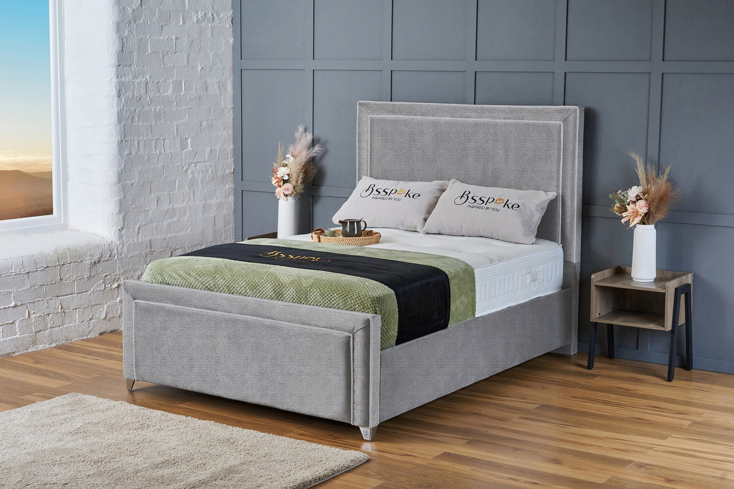 Lila Bed Frame Seal Grey Naples