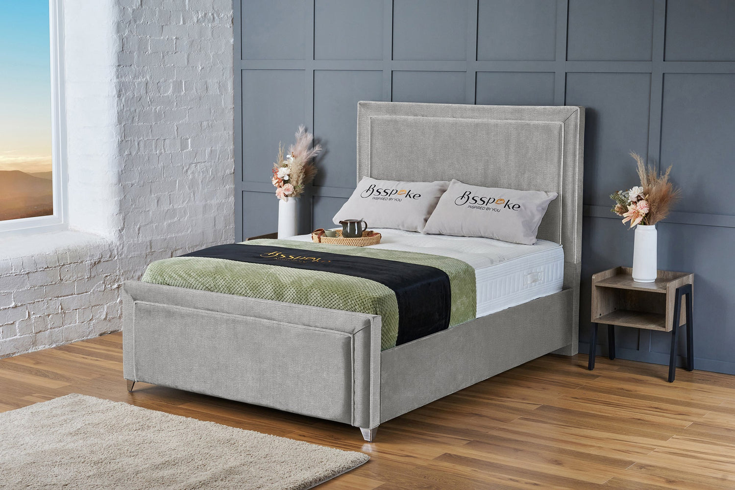 Lila Bed Frame Silver Naples