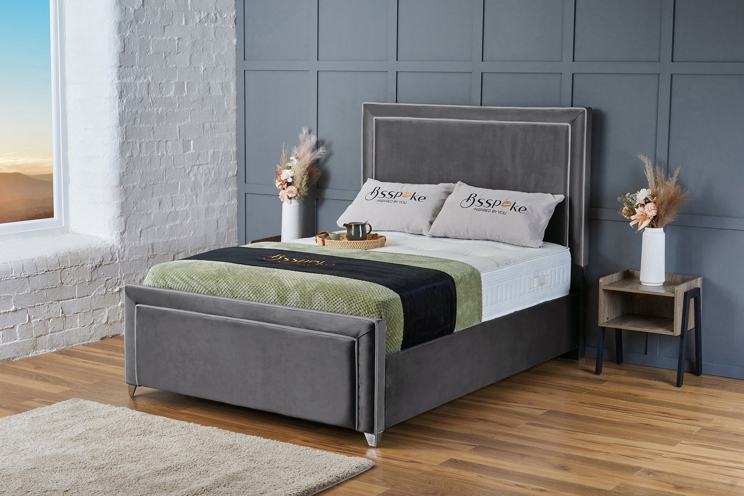 Lila Bed Frame Steel Plush