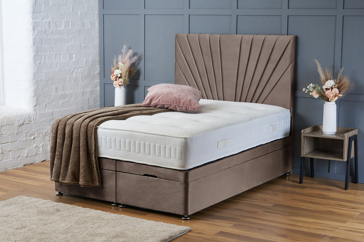 Maria Divan Ottoman Mink Plush