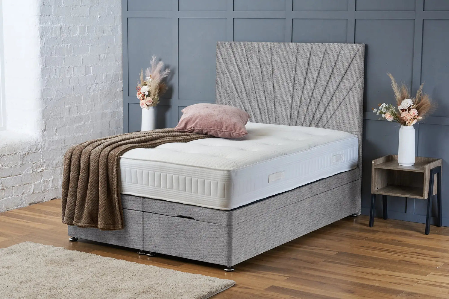 Maria Divan Ottoman Seal Grey Naples
