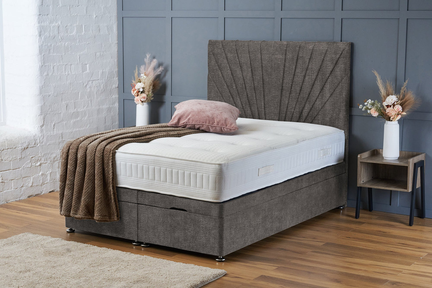 Maria Divan Ottoman Slate Naples