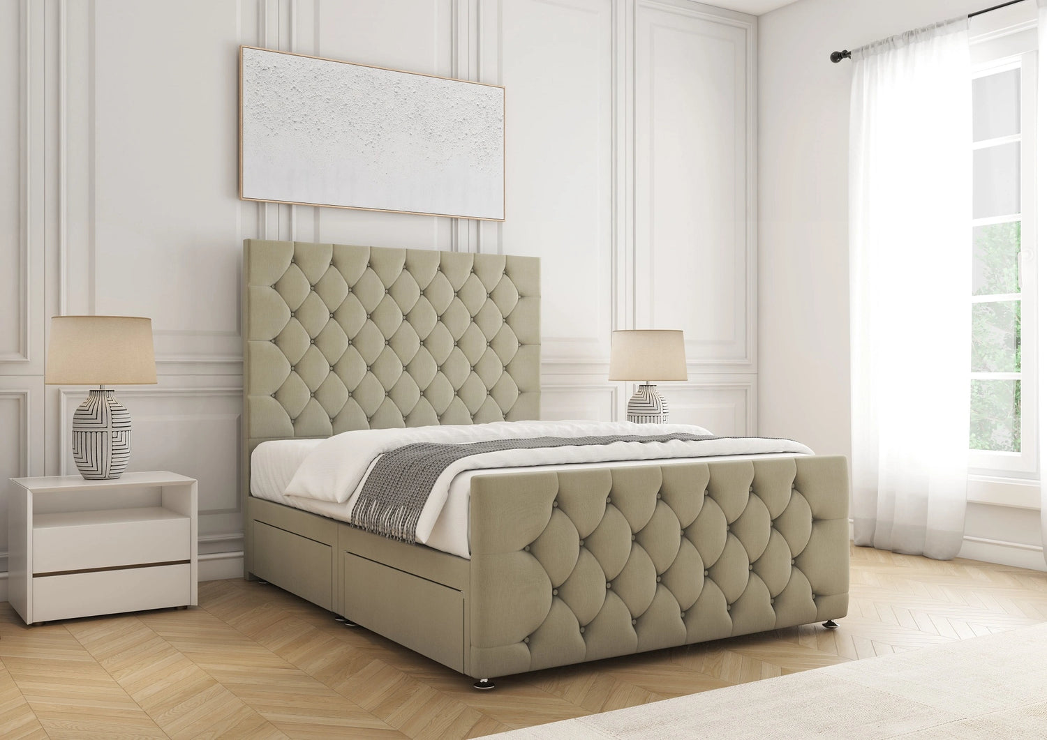 Maya Divan Bed Almond Coniston