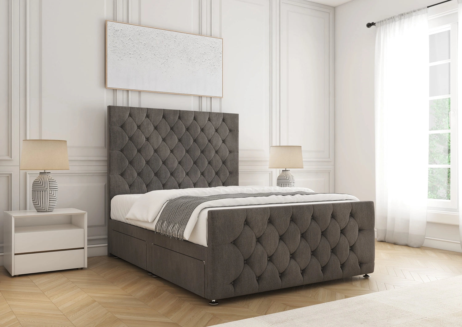 Maya Divan Bed Slate Naples