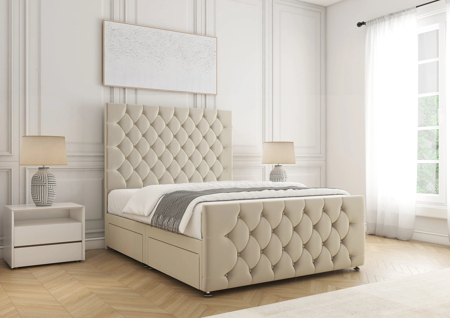 Maya Divan Bed Cream Plush