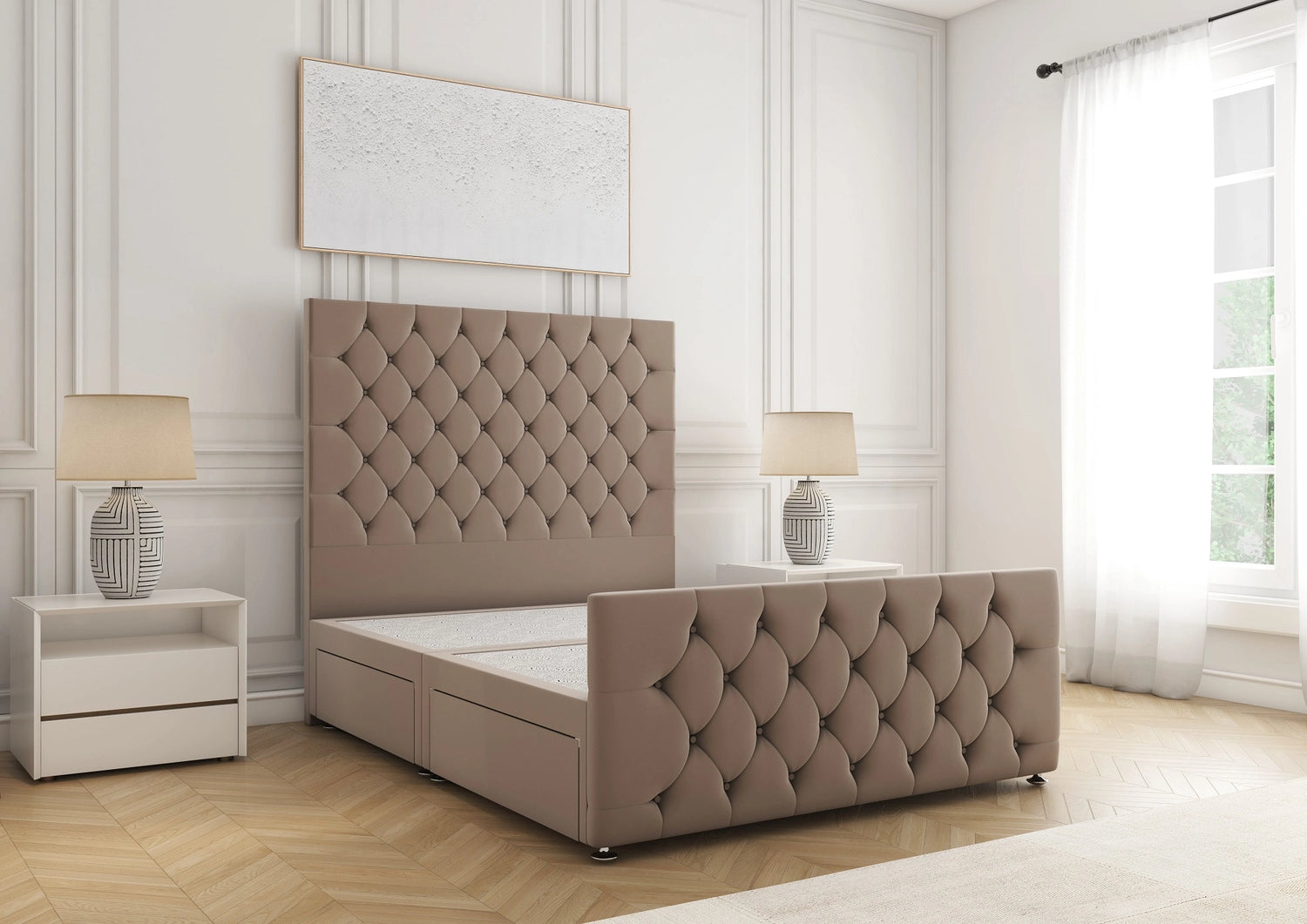 Maya Divan Bed Mink Plush