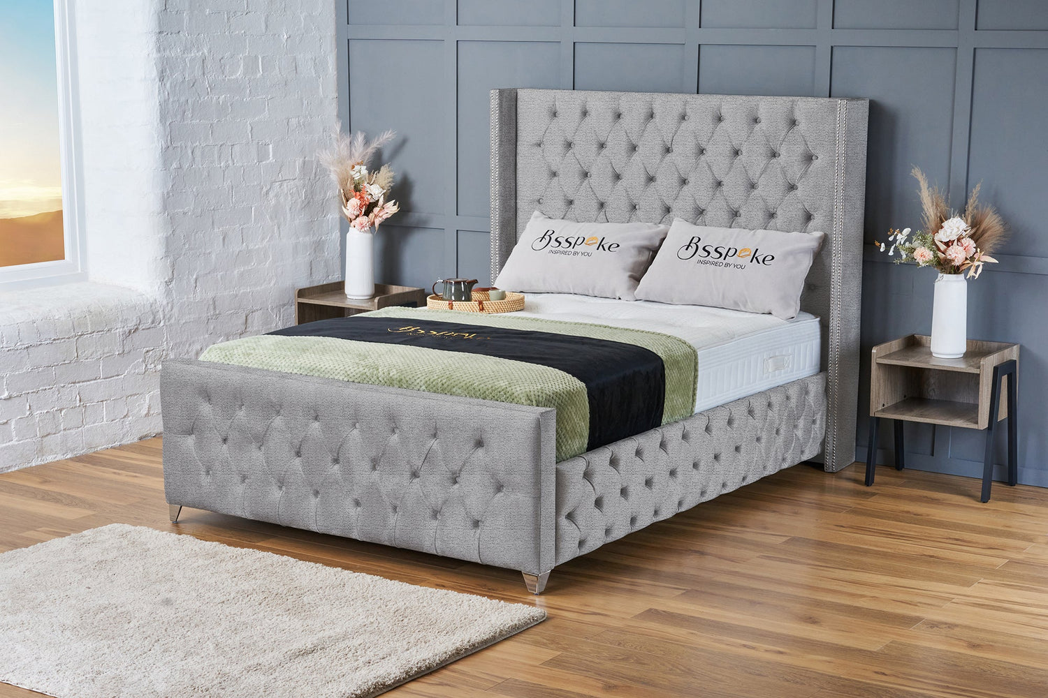 Mayfair Bed Frame Seal Grey Naples