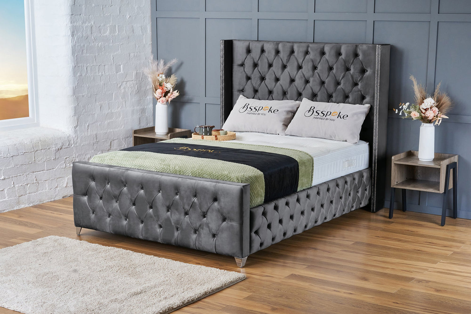 Mayfair Bed Frame Steel Plush