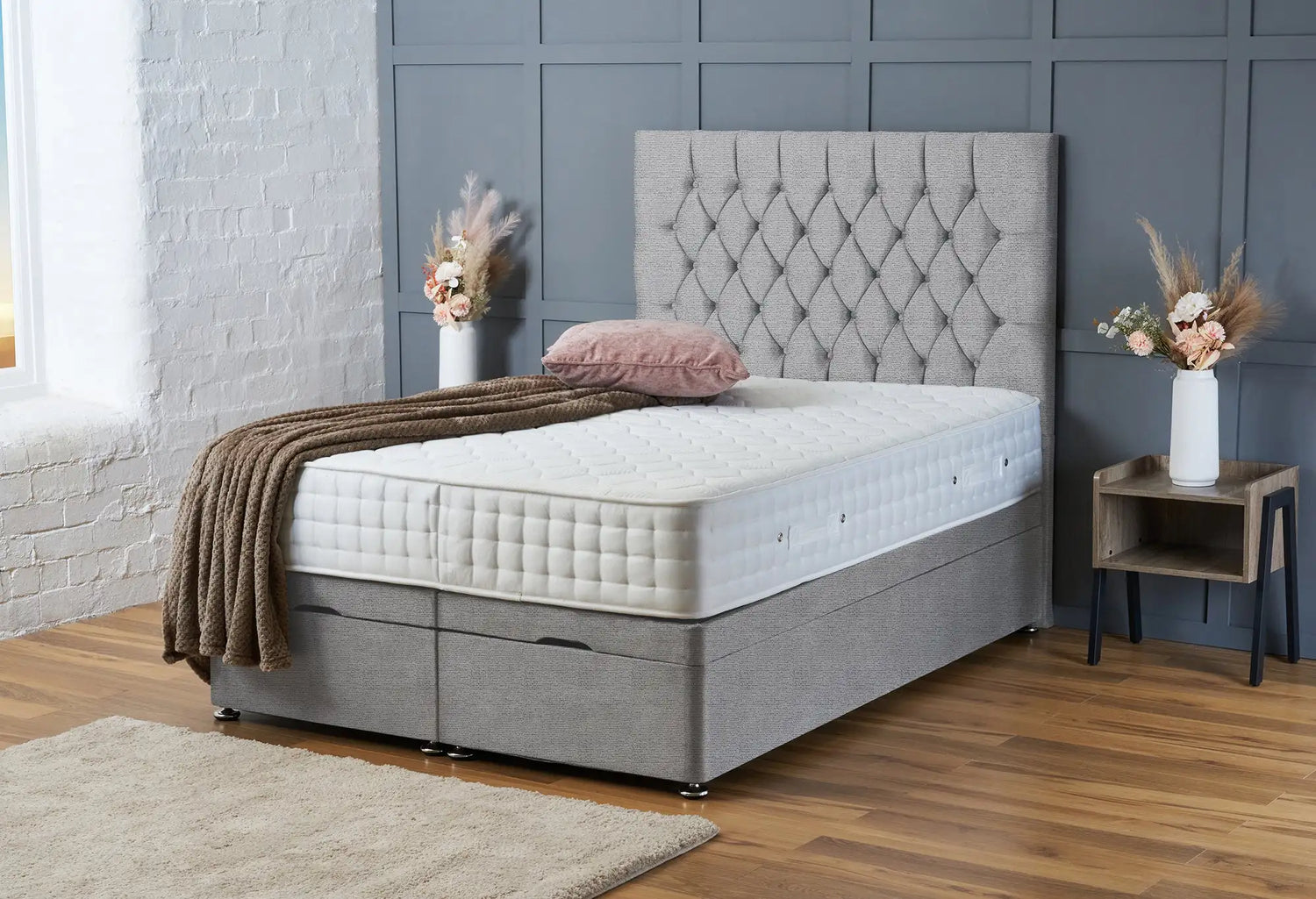 Mia Divan ottoman Seal Grey Naples