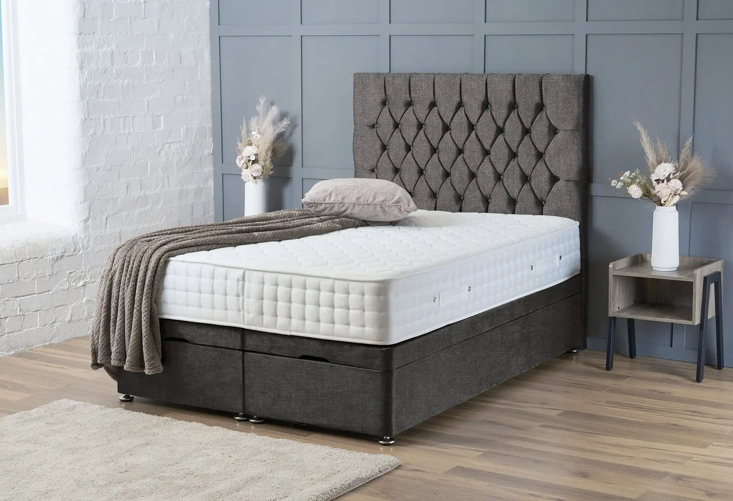 Mia Divan Ottoman Slate Naples