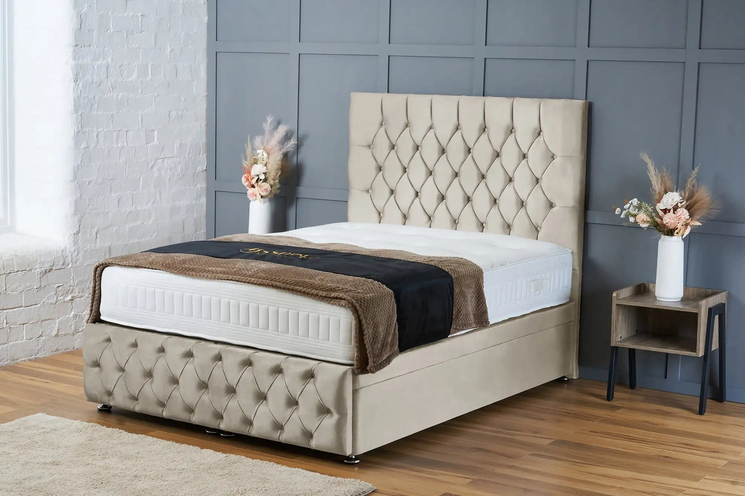 Mulberry Divan Ottoman Cream Plush
