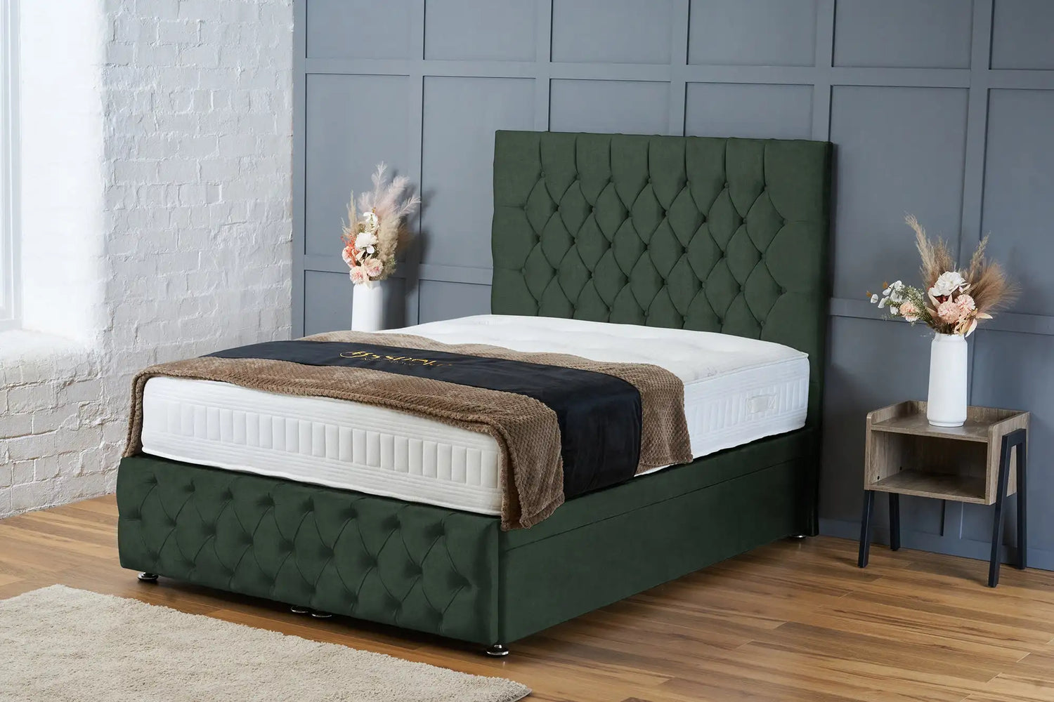 Mulberry Divan Ottoman Emerald Coniston