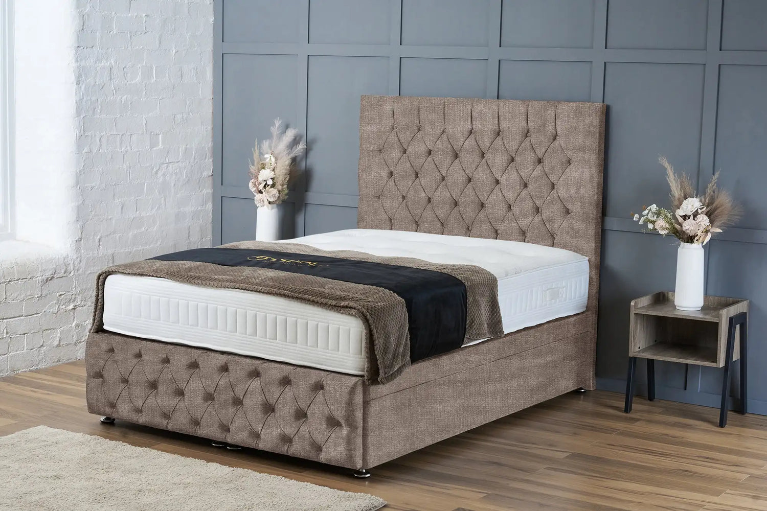 Mulberry Divan Ottoman Mink Naples