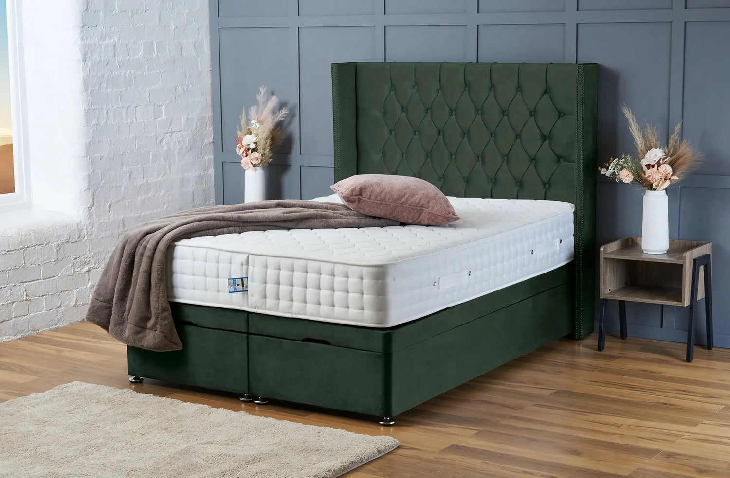 Olivia Divan Ottoman Emerald Coniston