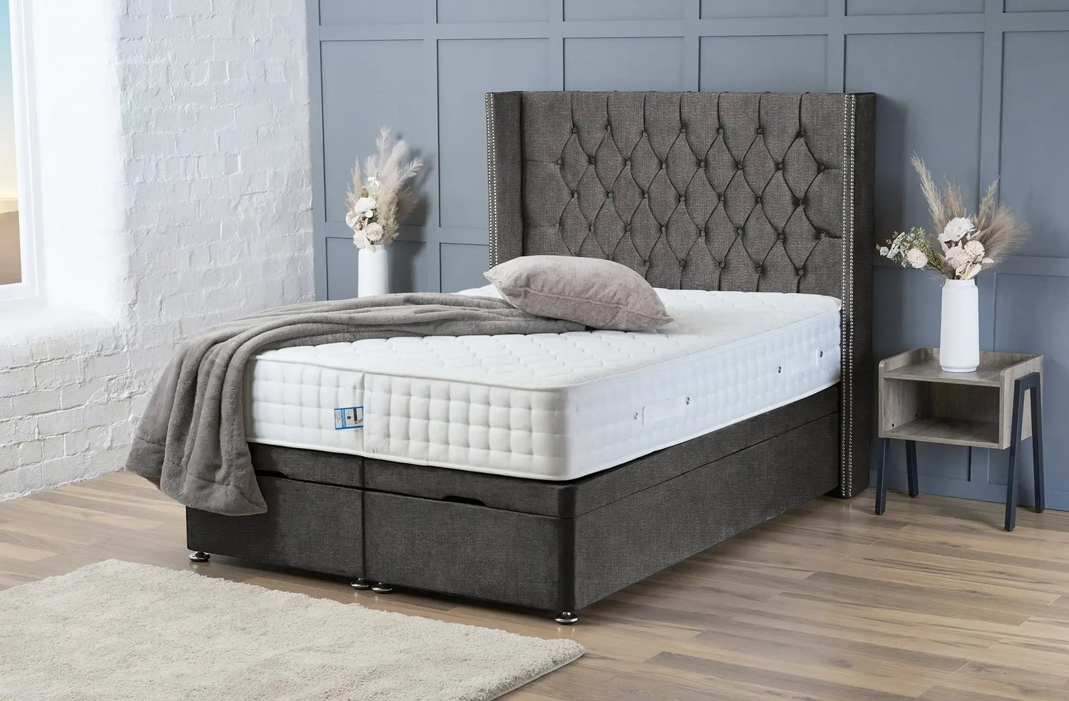 Olivia Divan Ottoman Slate Naples