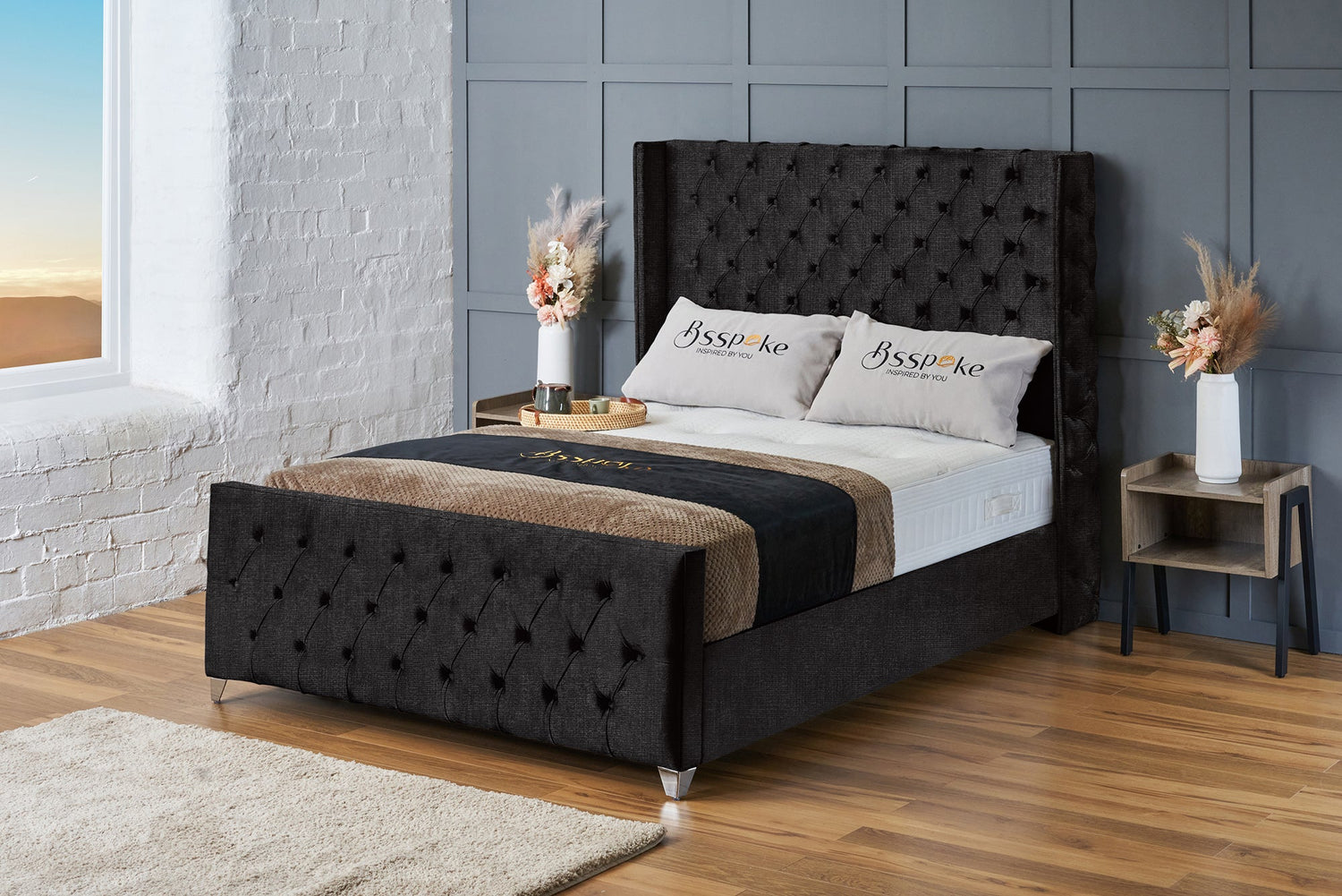 Ruby Bed Frame Black Naples