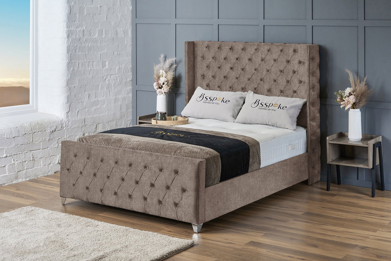 Ruby Bed Frame Mink Naples