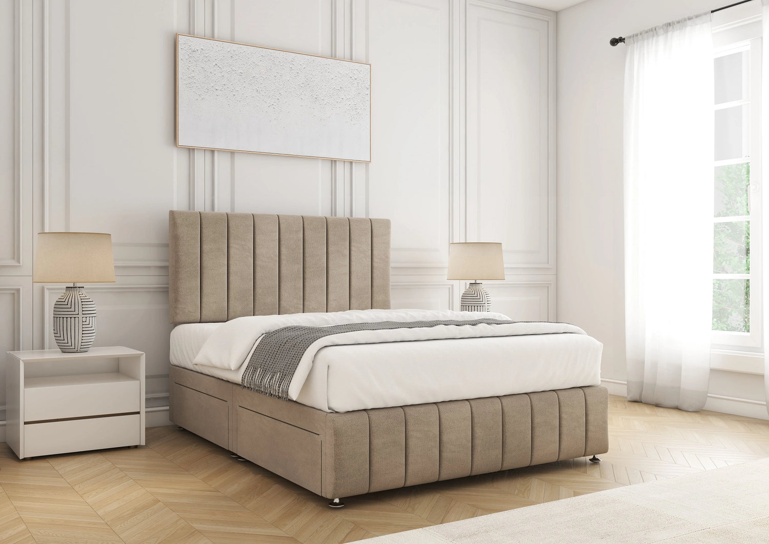 Sierra Divan Bed West Normwich - Free Headboard & Storage