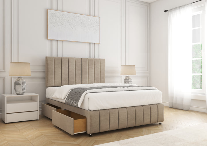 Sierra Divan Bed West Normwich - Free Headboard & Storage