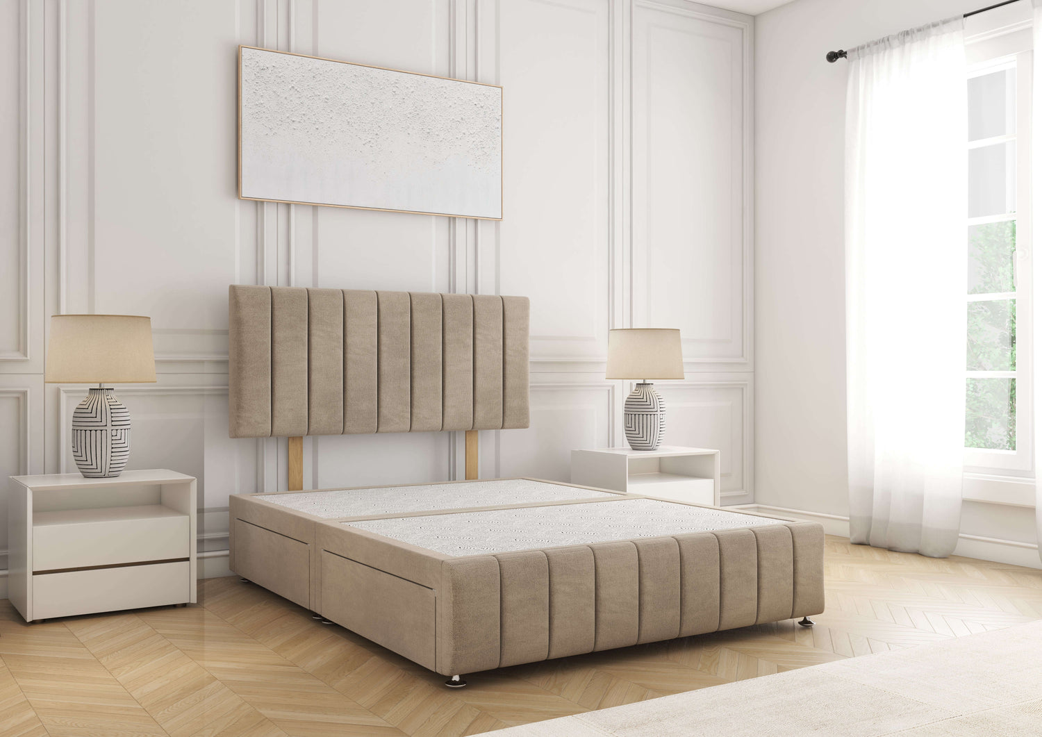 Sierra Divan Bed West Normwich - Free Headboard & Storage