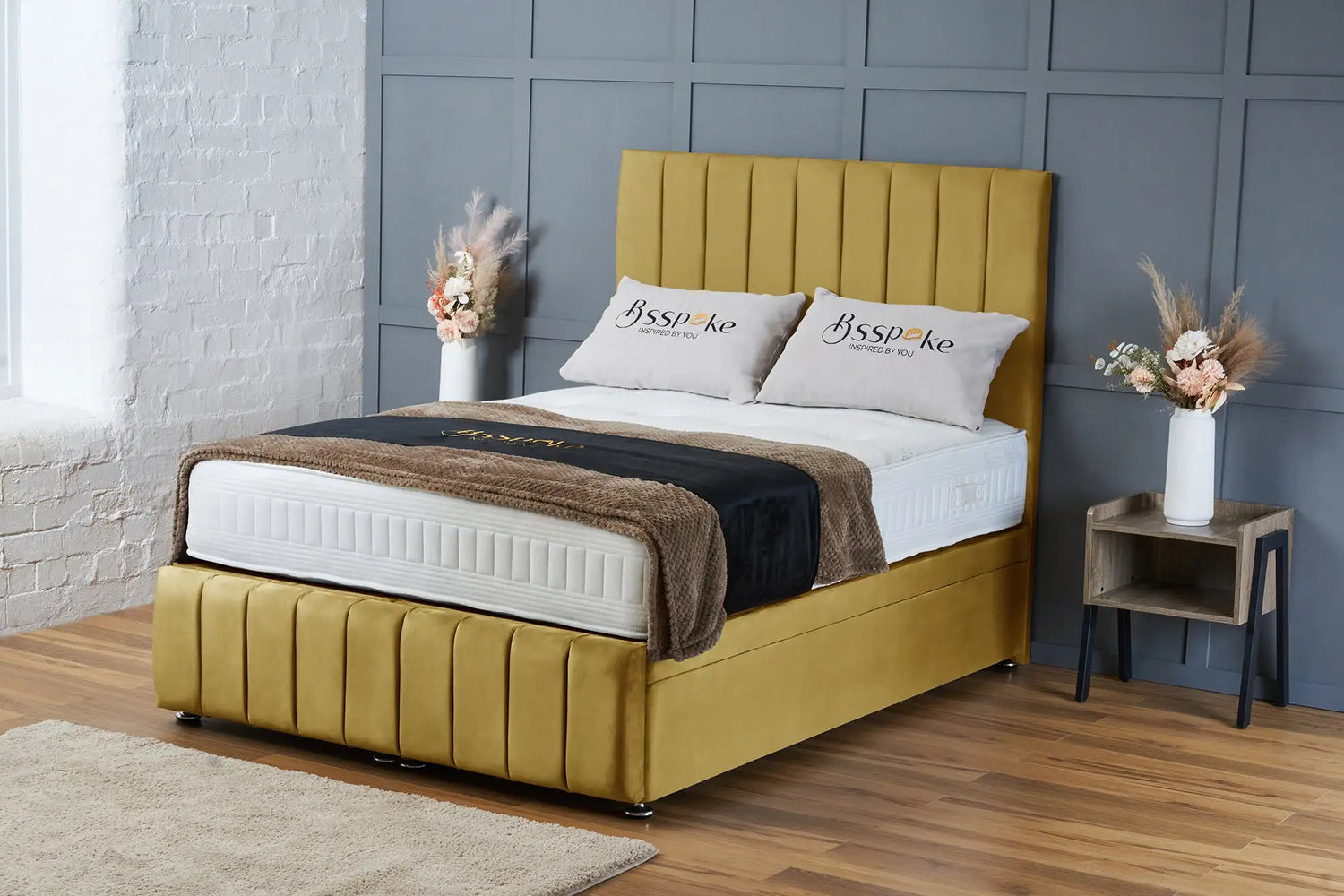 Sierra Divan Ottoman Mustard Plush