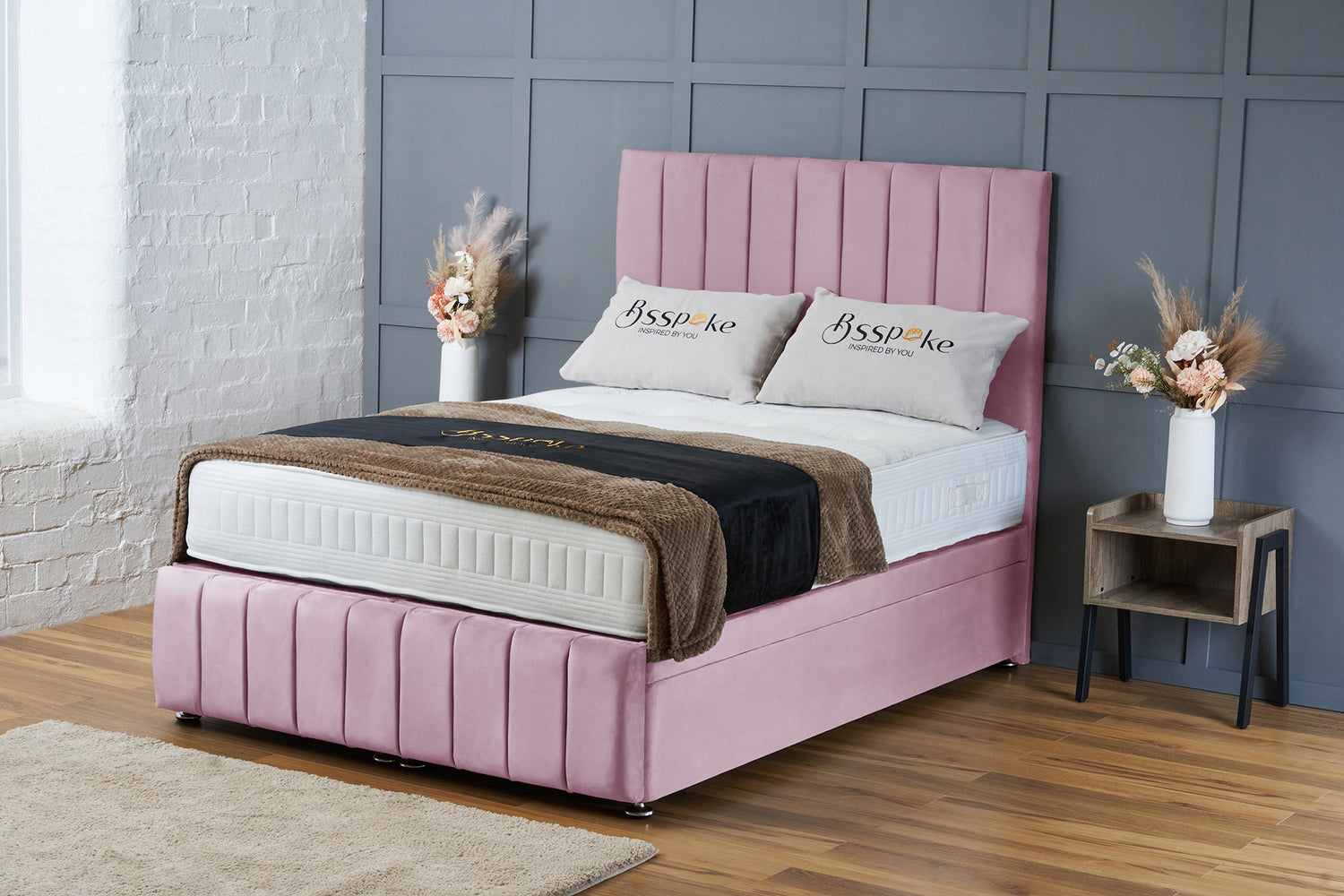 Sierra Divan Ottoman Pink Plush