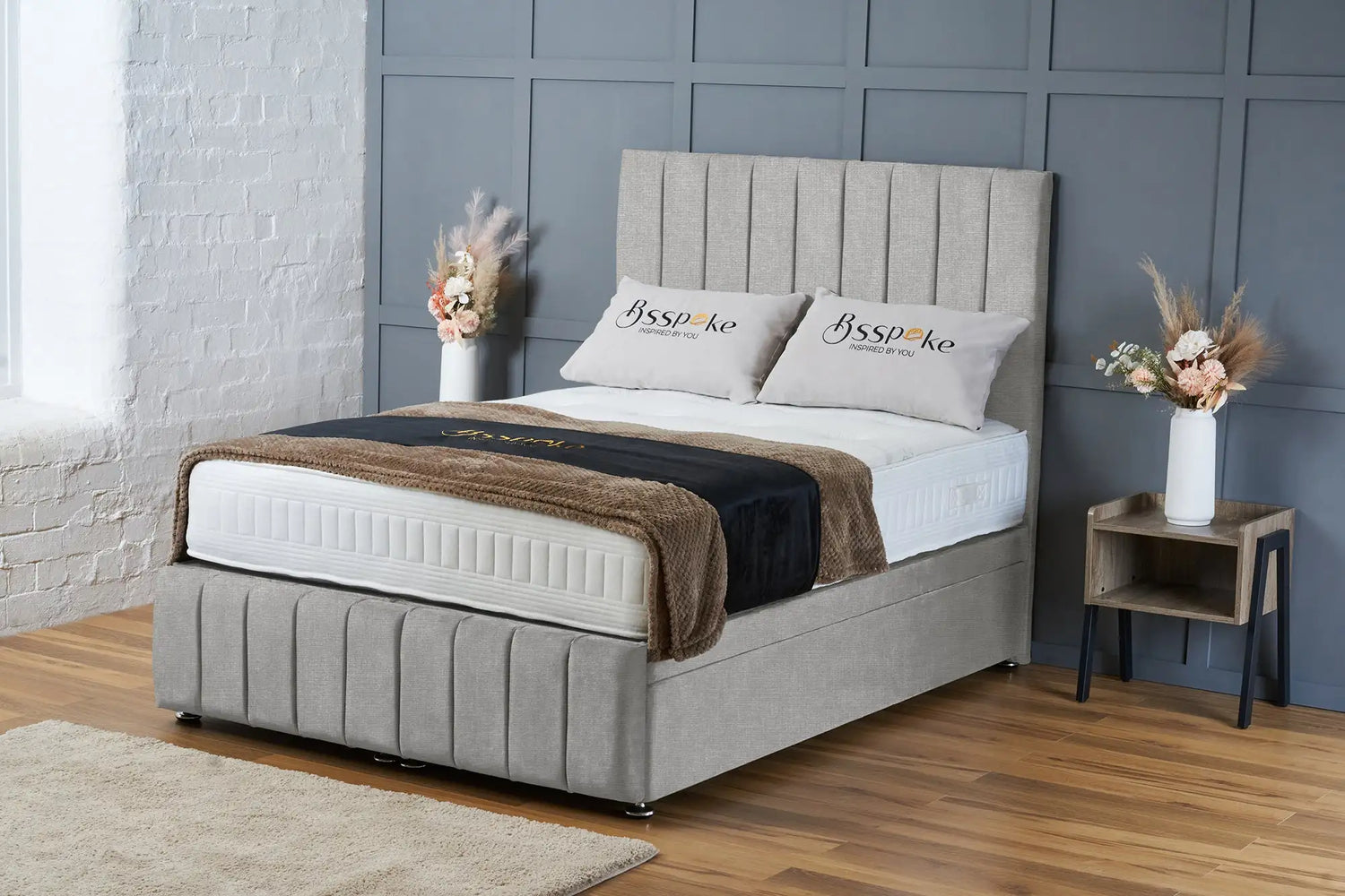 Sierra Divan Ottoman Silver Naples