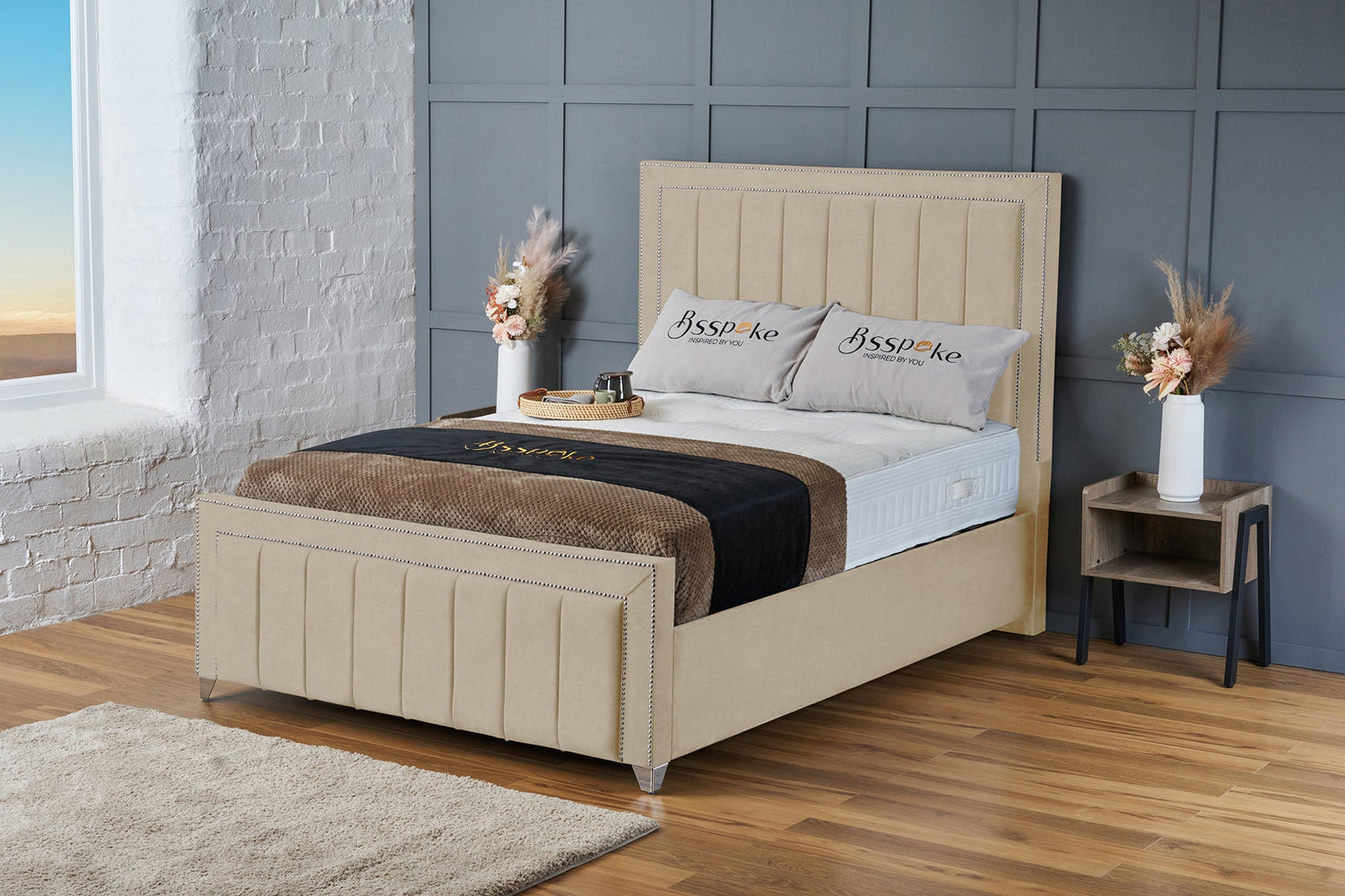 Zara Bed Frame Almond Coniston