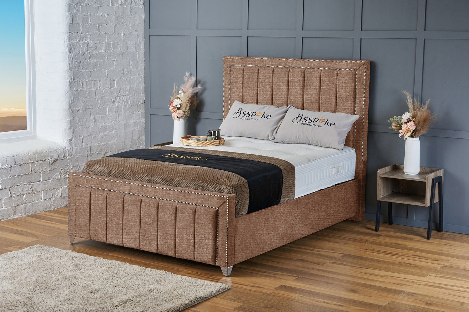 Zara Bed Frame Mink Naples