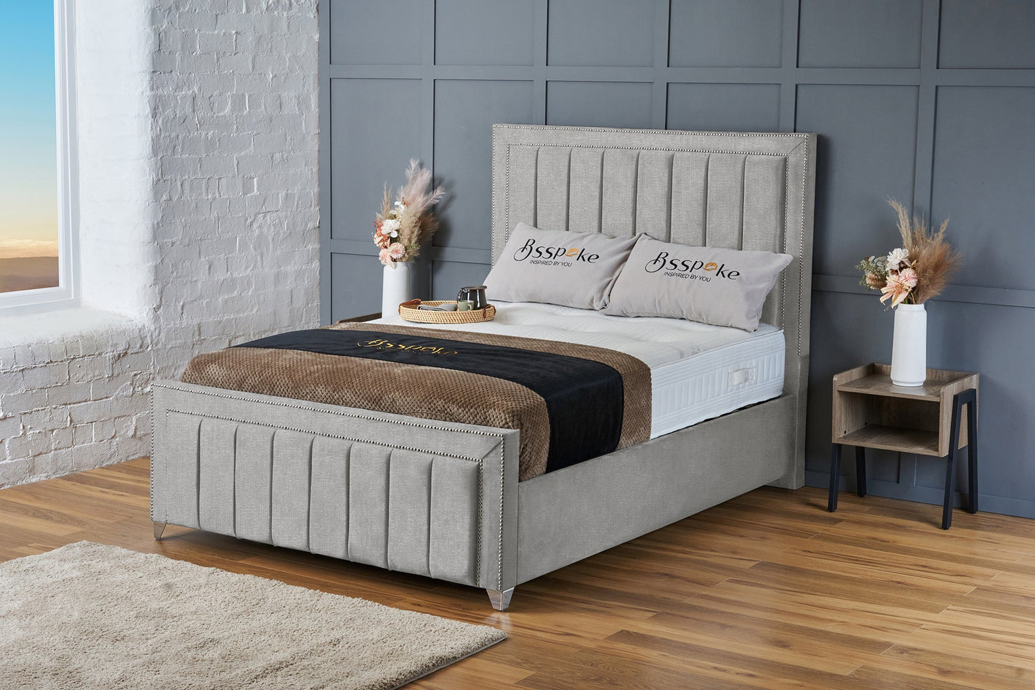 Zara Bed Frame Silver Naples