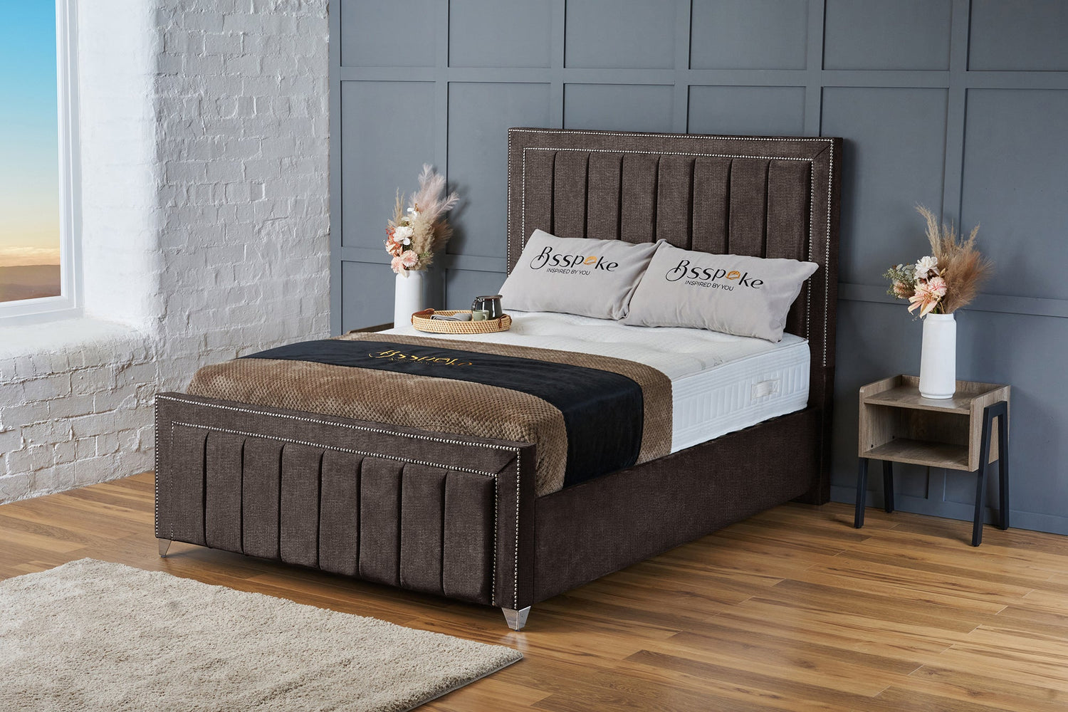 Zara Bed Frame Slate Naples