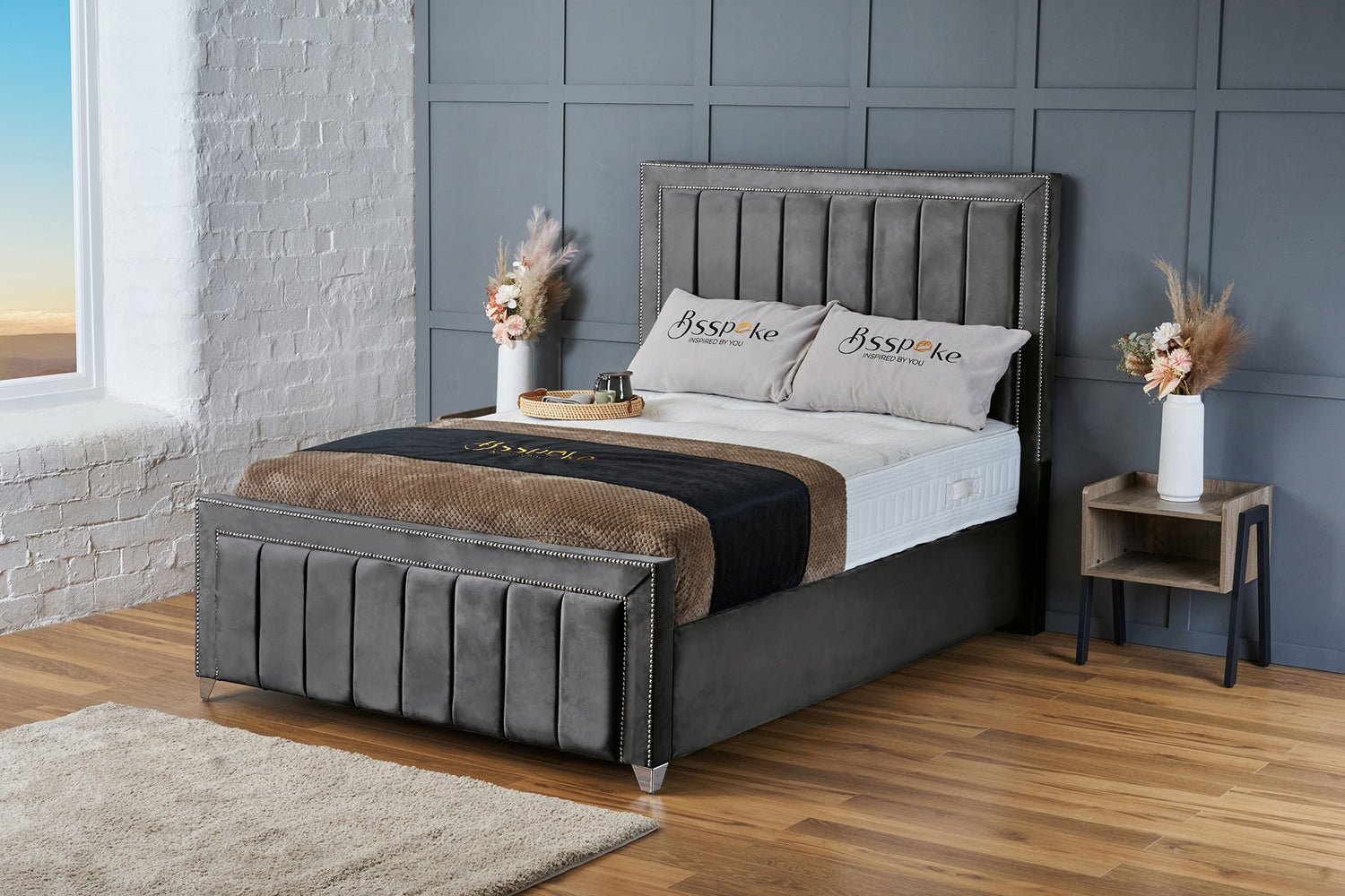 Zara Bed Frame Steel Plush