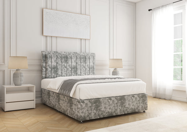 Silver Divan Bed with Drawers